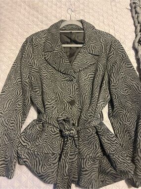 A. Giannetti Metallic Gray Patterned Jacket